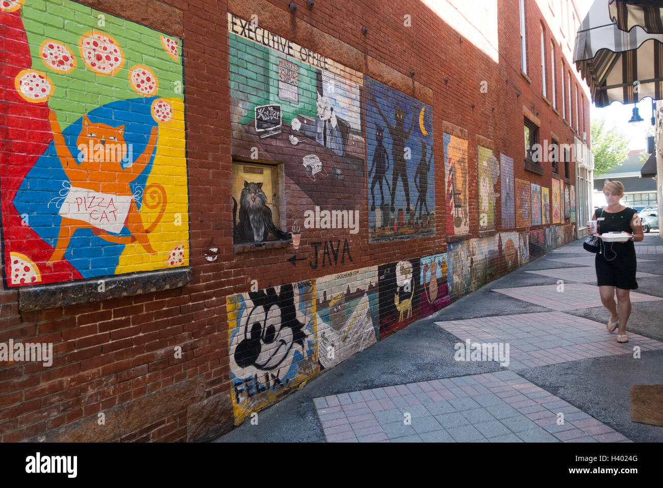 cat alley in Manchester New Hampshire Stock Photo Alamy
