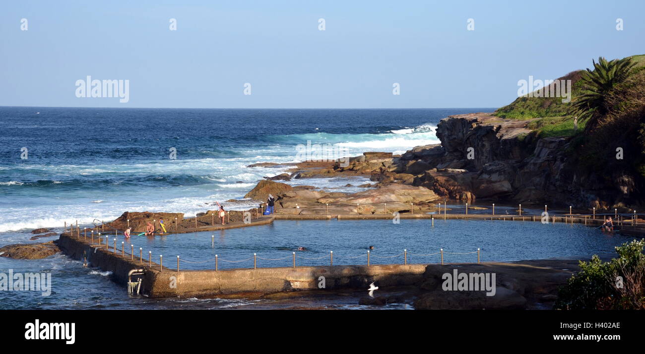 Outdoor swimming pool at Malabar beach (Sydney, NSW, Australia) Stock Photo