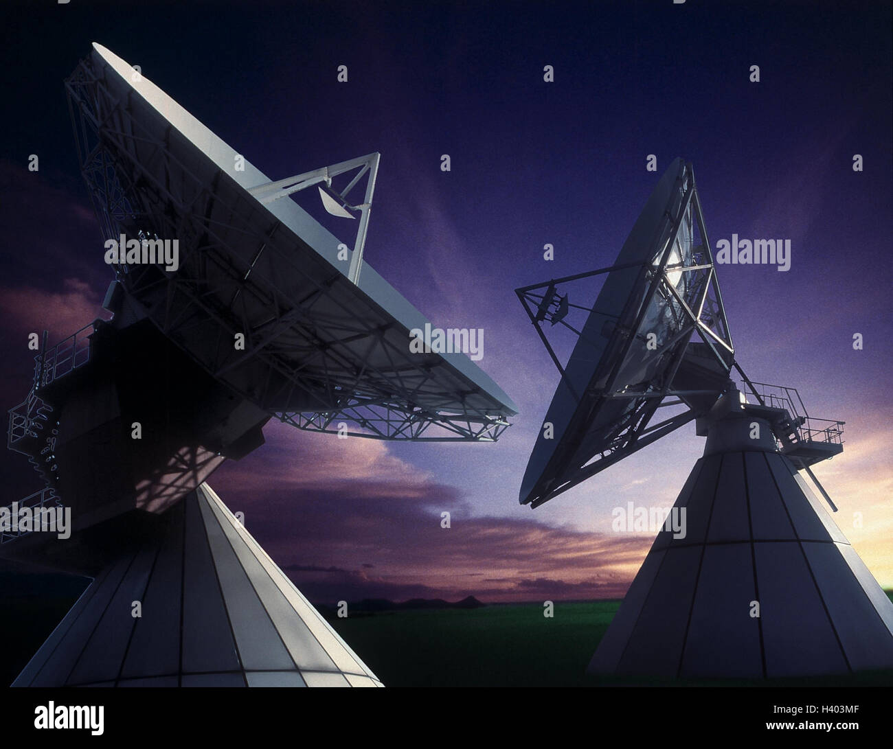 Ground radio station, radio telescopes, connection, transmission