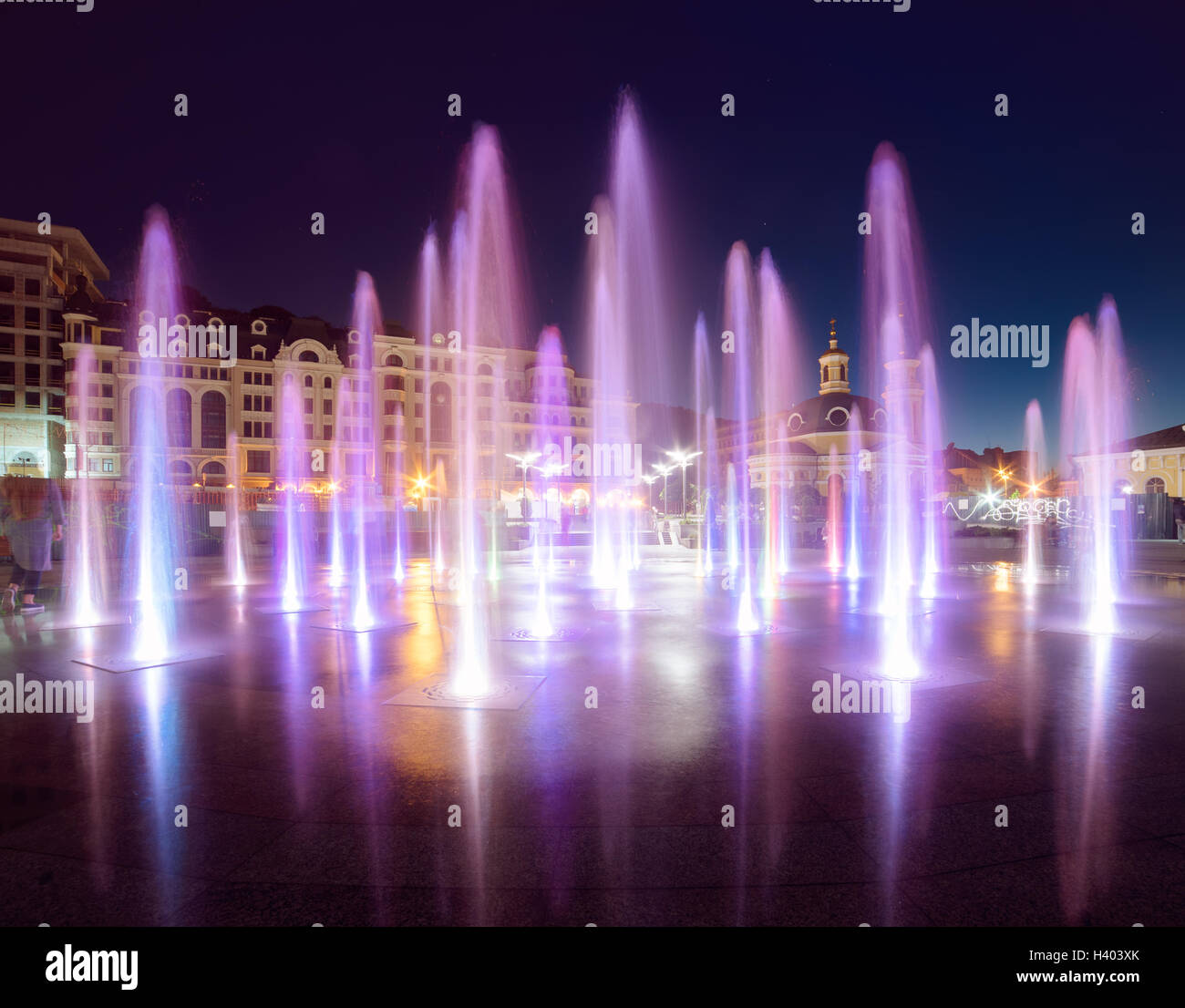 Musical colorful fountain Stock Photo - Alamy