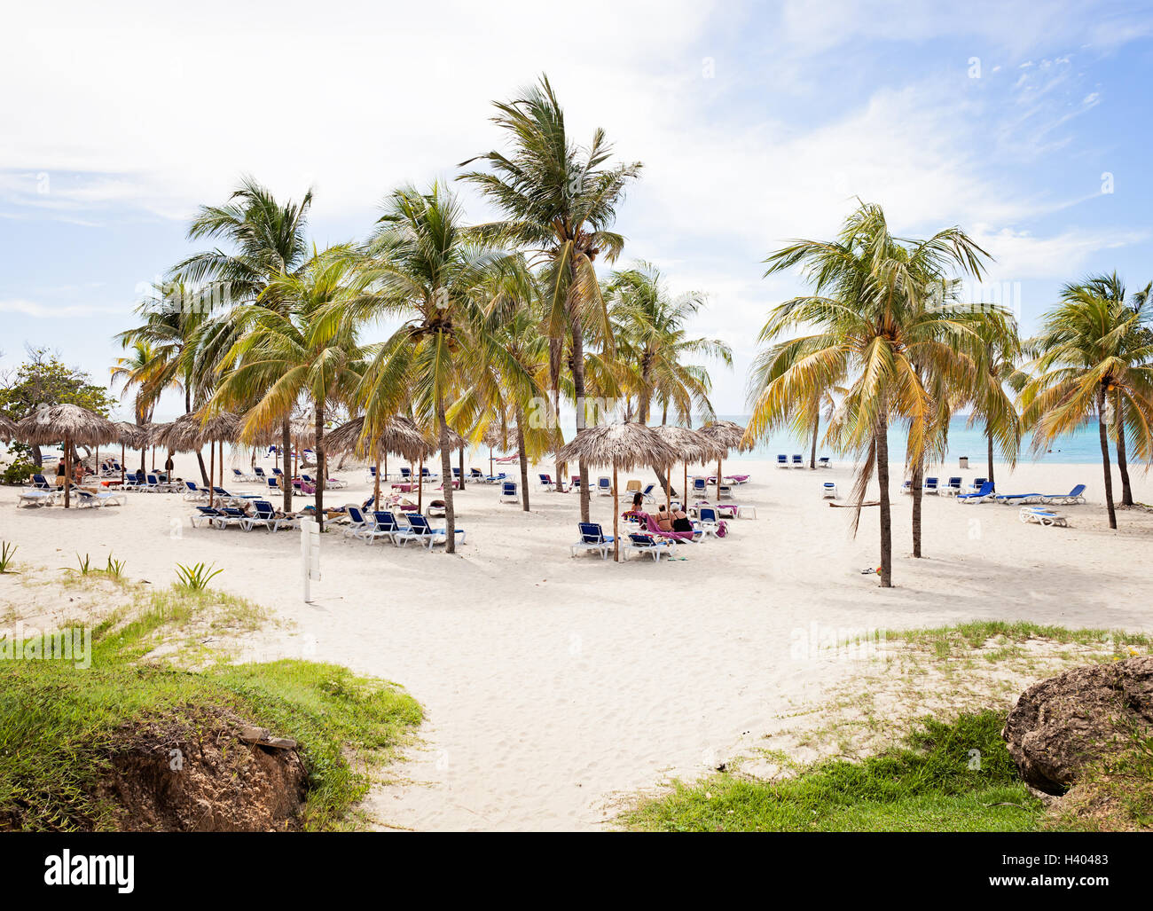 Beautiful resort beach in Varadero Cuba Stock Photo