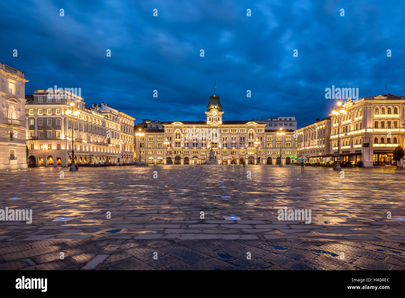 The Piazza Dell Unita D'Italia in Trieste Stock Photo