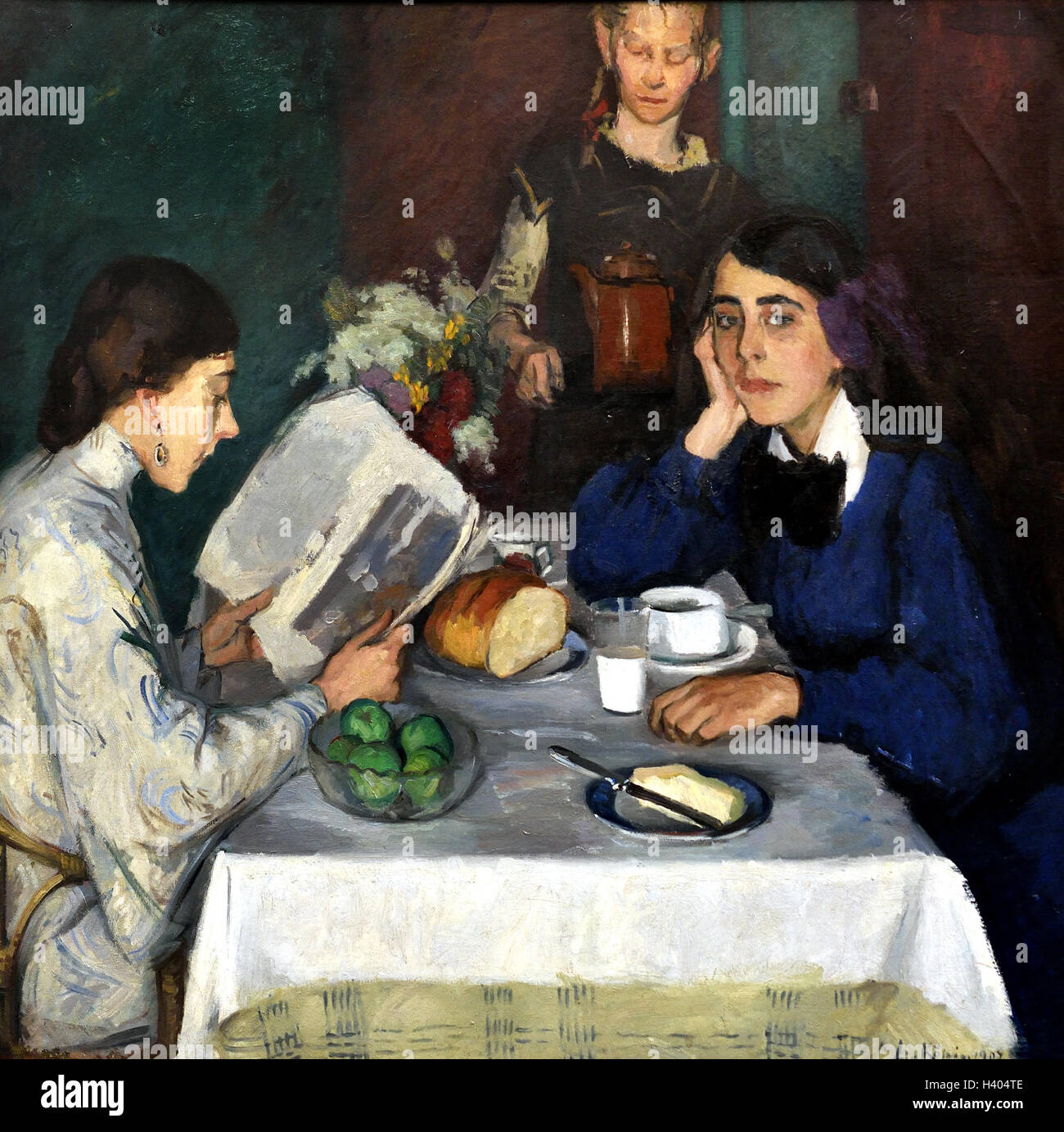 Leo von Konig 1871-1944 At the Breakfast Table 1907 German Germany Koenig am Fruehstueckstisch Stock Photo