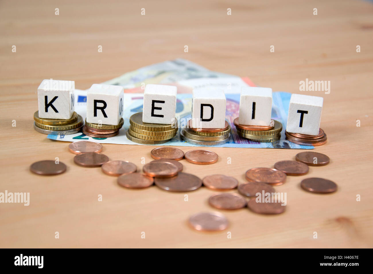 Kredit - the german word for credit Stock Photo