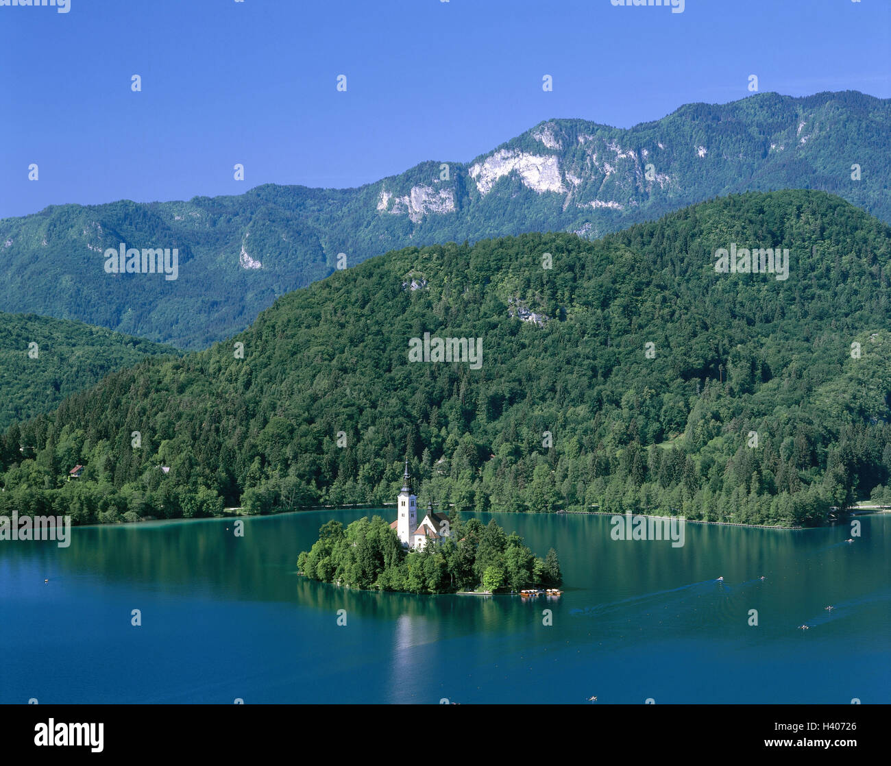 Slovenia, Bled, scenery, Bleder, lake, island, baroque church 