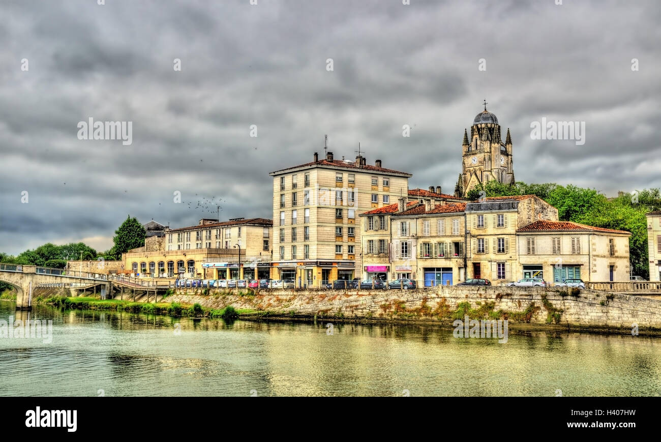 Saintes, a town on the banks of the Charente River - France Stock Photo