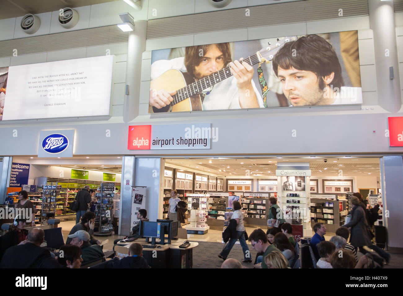 At Departure Lounge at Liverpool John Lennon Airport,Liverpool,England Stock Photo Alamy