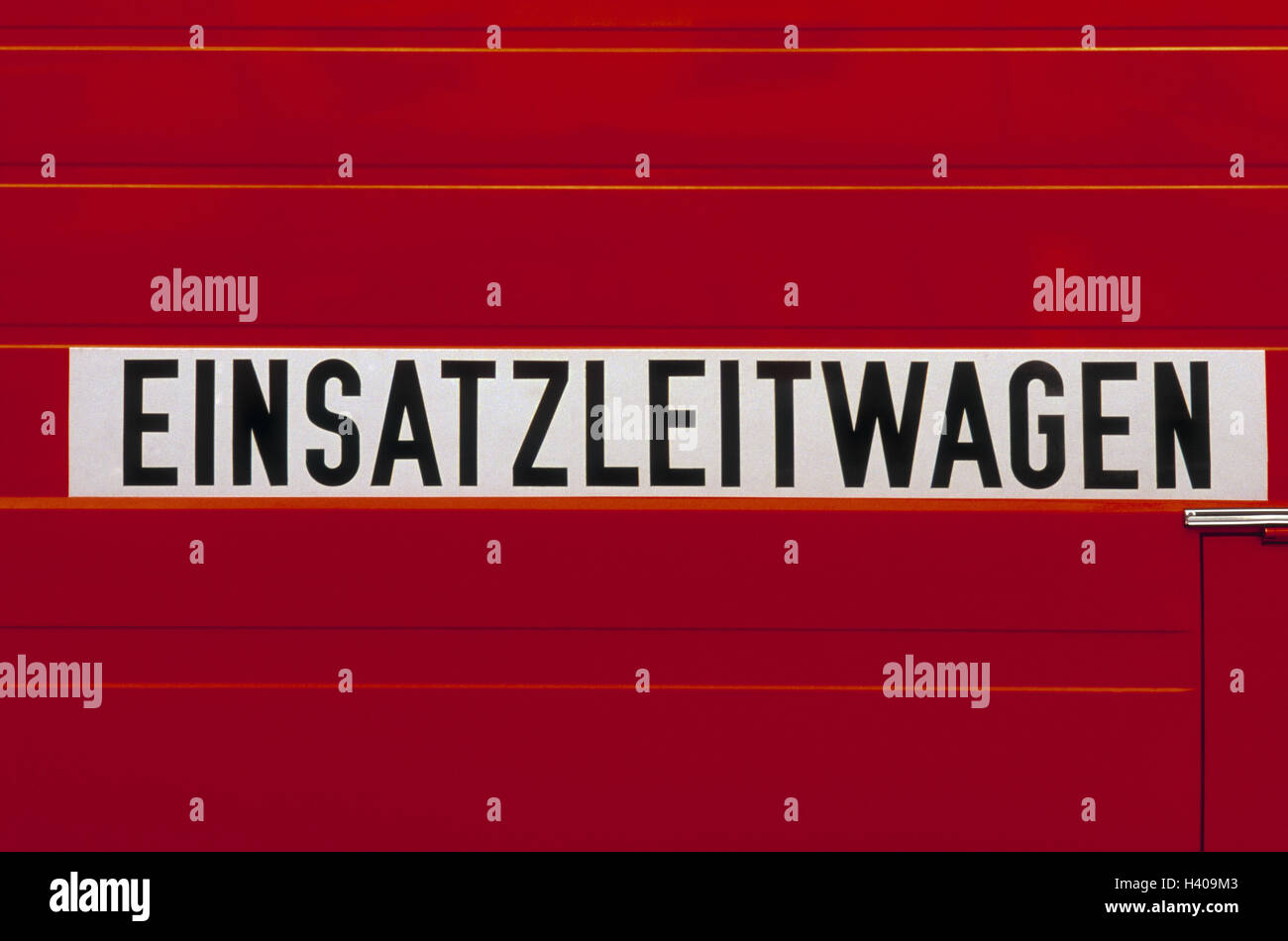 Fire brigade, vehicle, detail, label, "entry leading carriage", fire