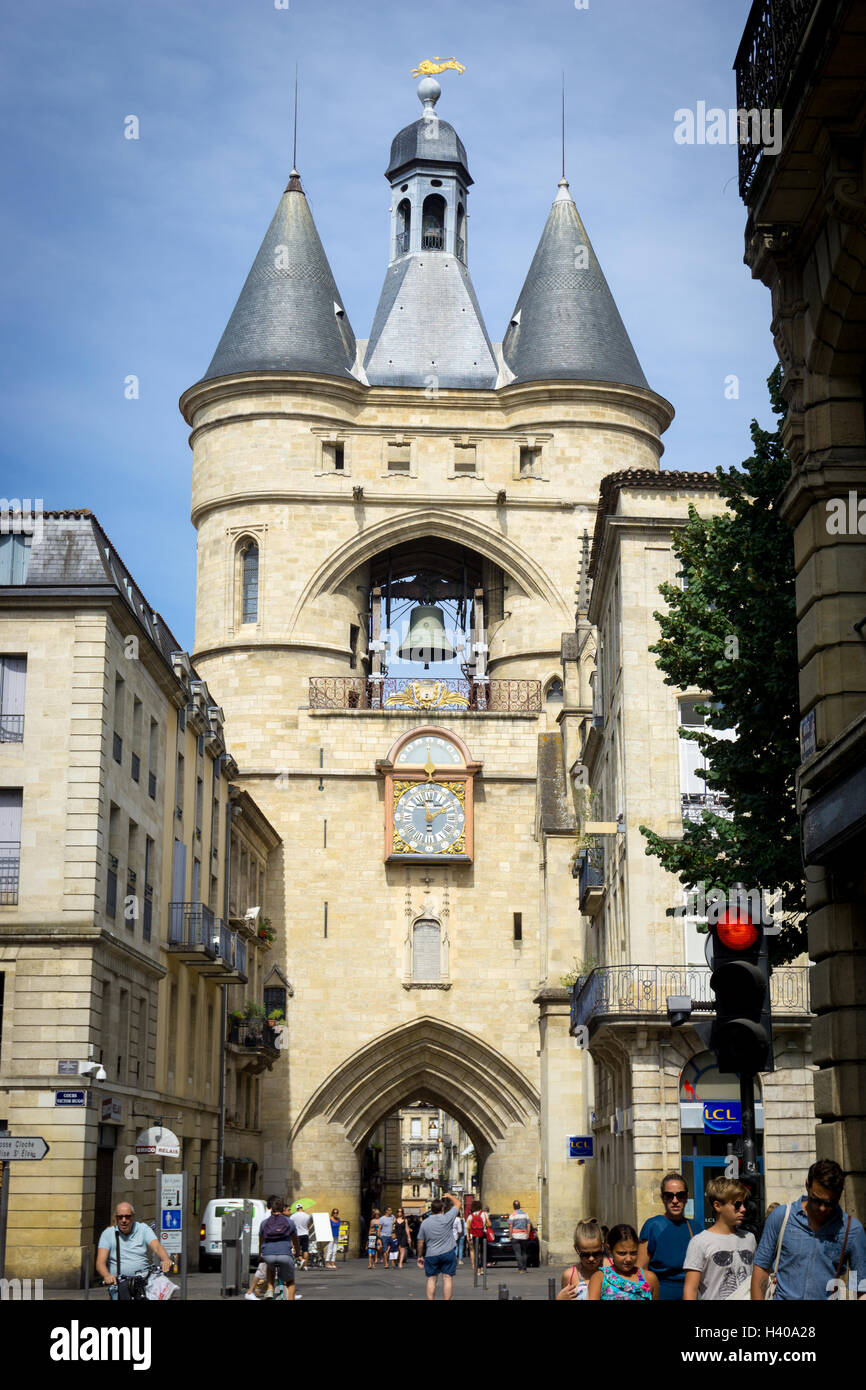 Grosse Cloche de Bordeaux.  A Gothic symbol of the city of Bordeaux Stock Photo