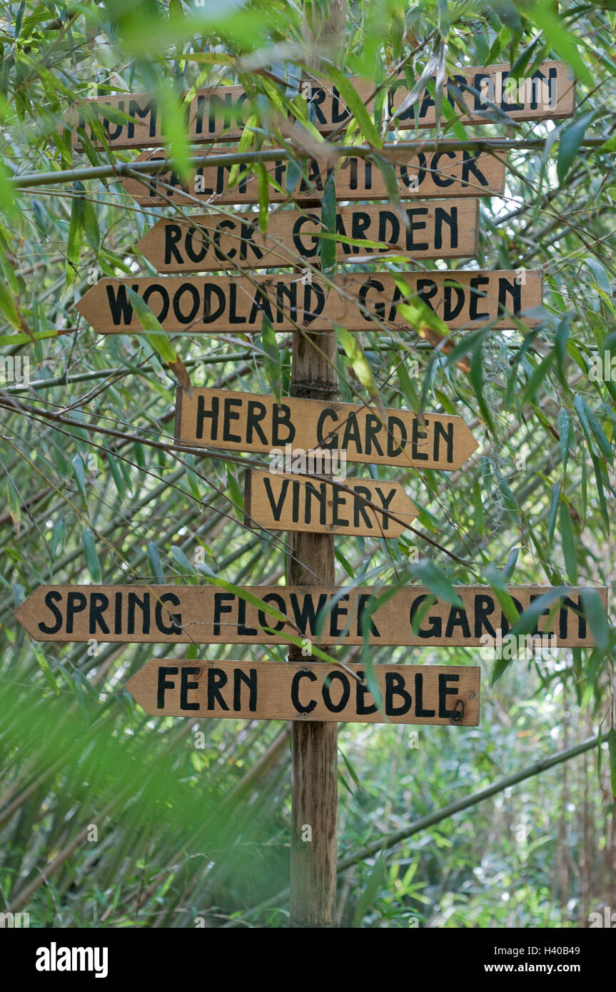 Spring garden festival in a Florida garden Stock Photo