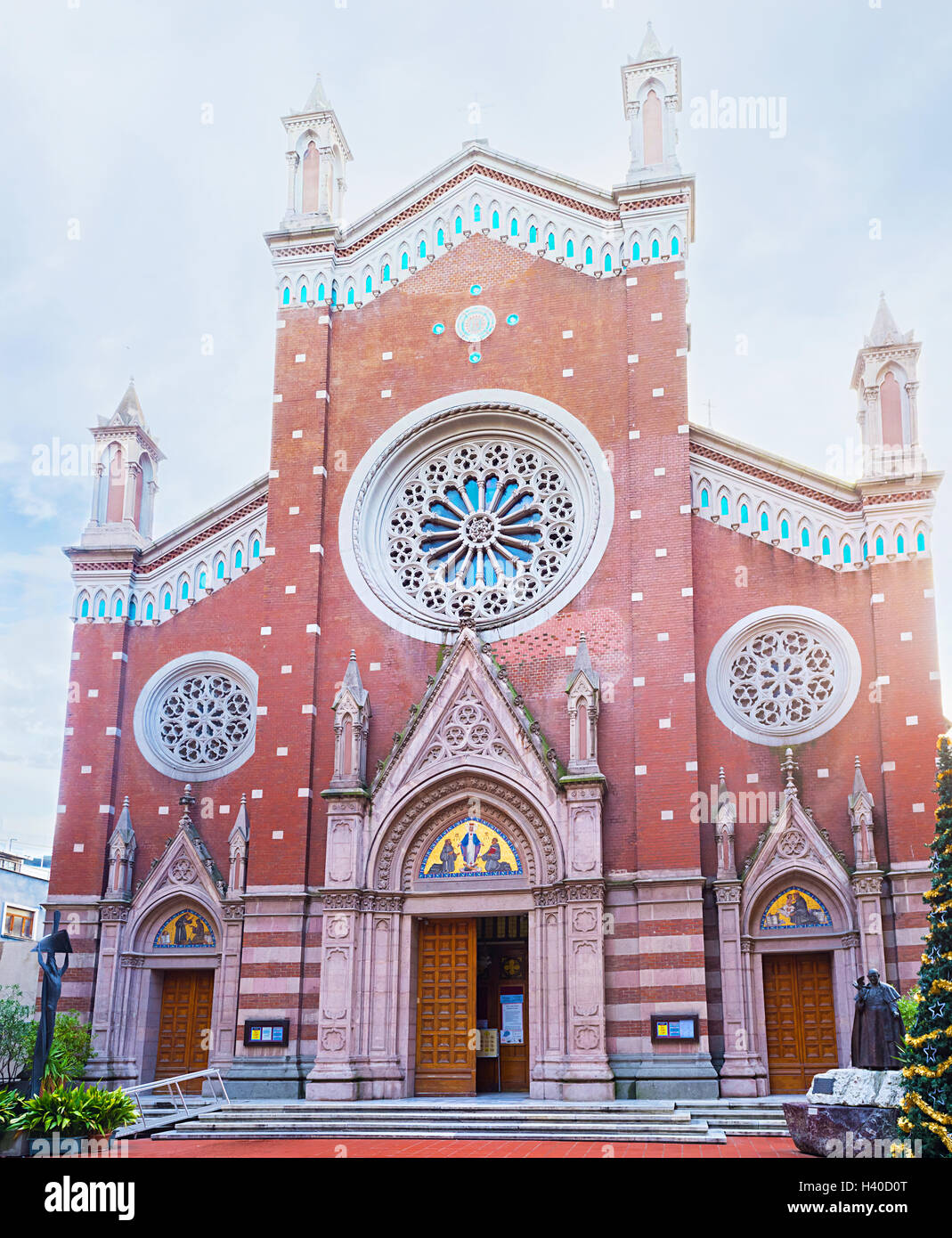 The Church of Saint-Antoine (St Anthony of Padua) is the largest church of the Roman Catholic Church in Istanbul, Turkey. Stock Photo