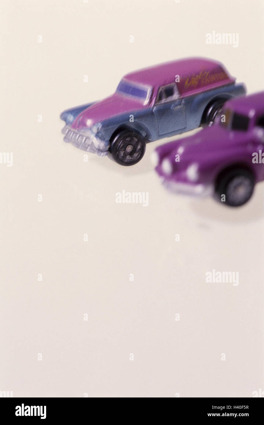 Toys, cars, detail, blur, Still life, product photography, cut out, toys, toys cars, model cars, old-timers Stock Photo