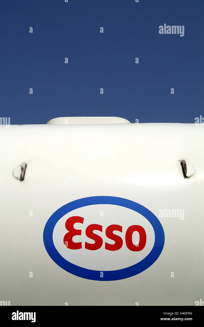 Tanker, detail, Esso logo, Truck, Tank truck, Tank, Oil tank, Crude oil