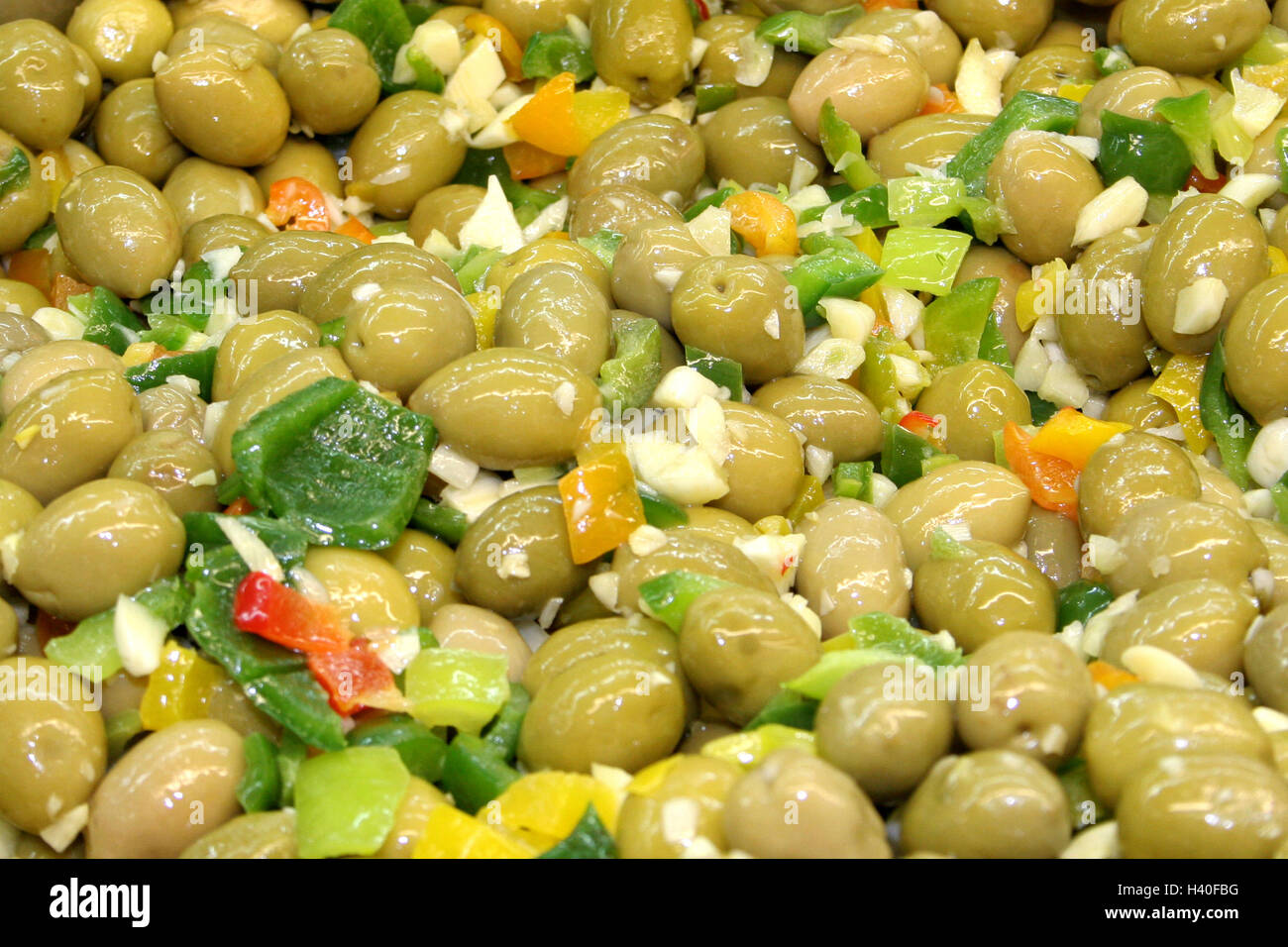 Green Olives / Marinated Green Olives Stock Photo Alamy
