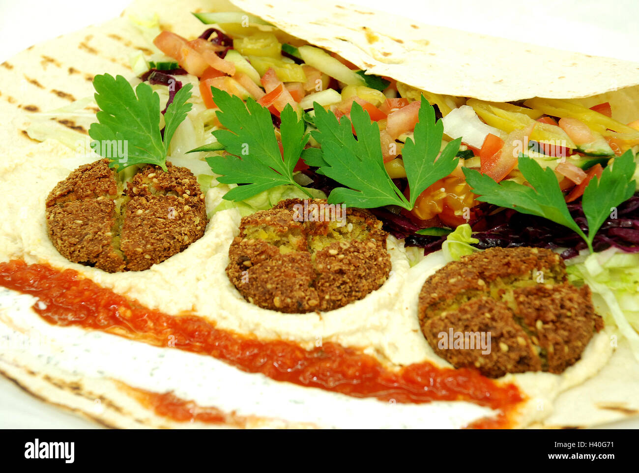 Falafel Wrap / Falafel dürüm Stock Photo Alamy