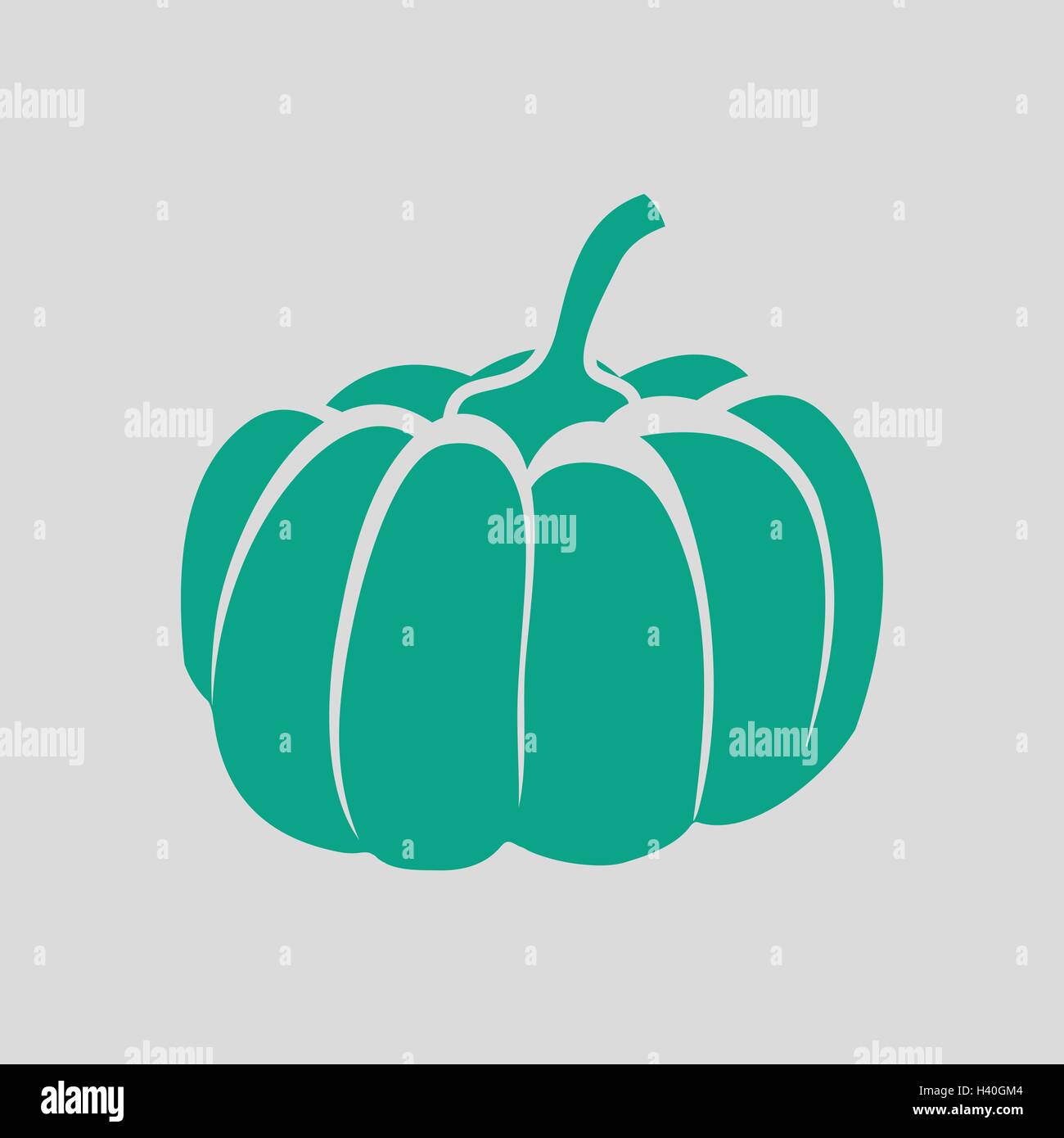 Pumpkin icon. Gray background with green. Vector illustration Stock ...