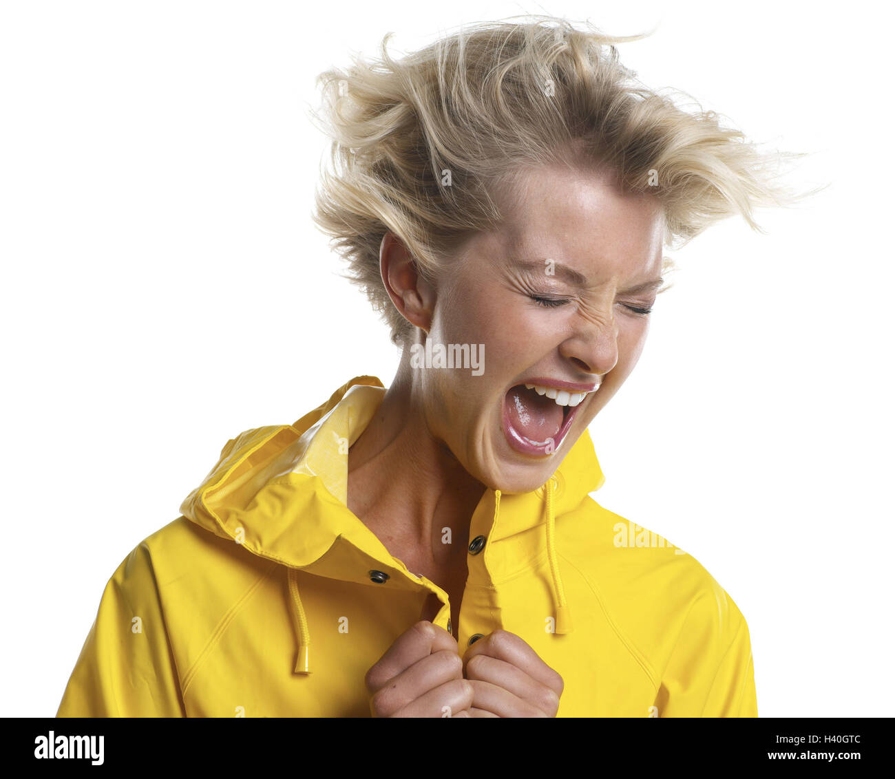 Wind gust woman hi-res stock photography and images - Alamy