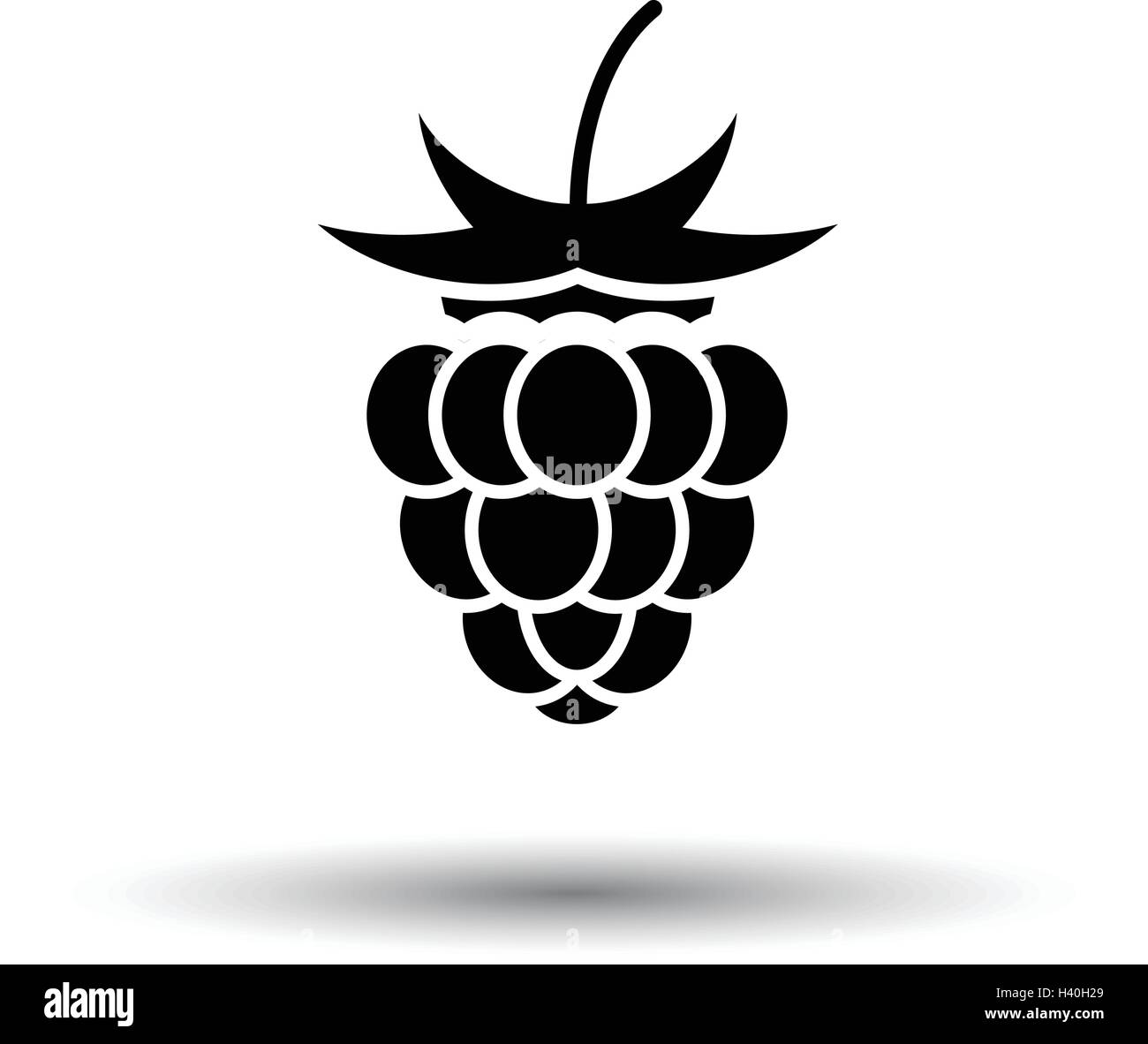 Raspberry icon. White background with shadow design. Vector ...
