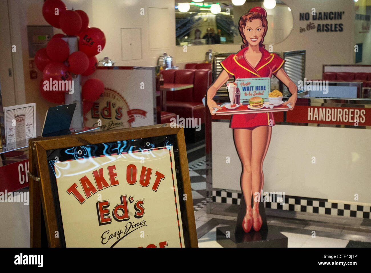 General view of Ed's Diner in Victoria, central London, as nearly 400 ...