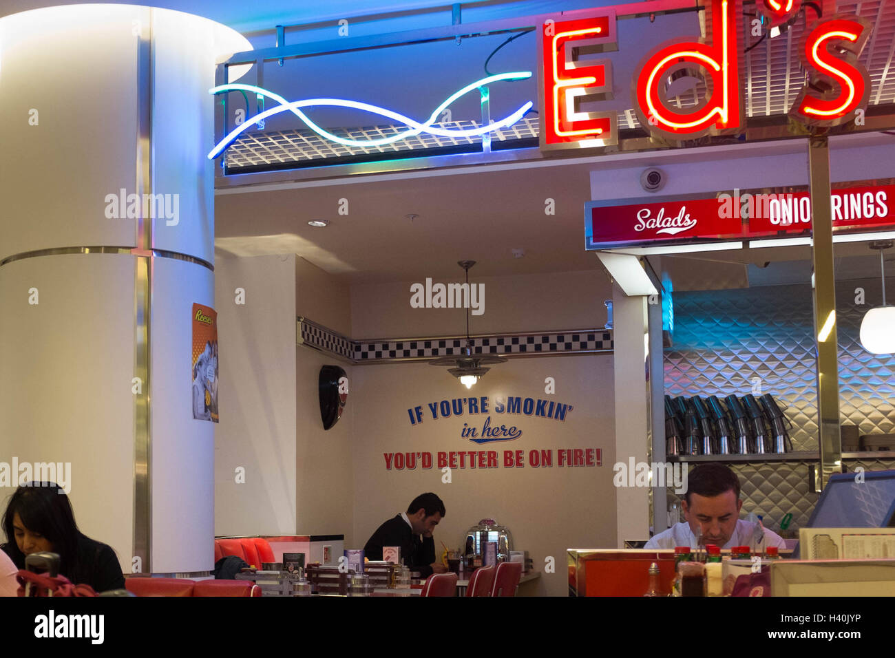 General view of Ed's Diner in Victoria, central London, as nearly 400 ...