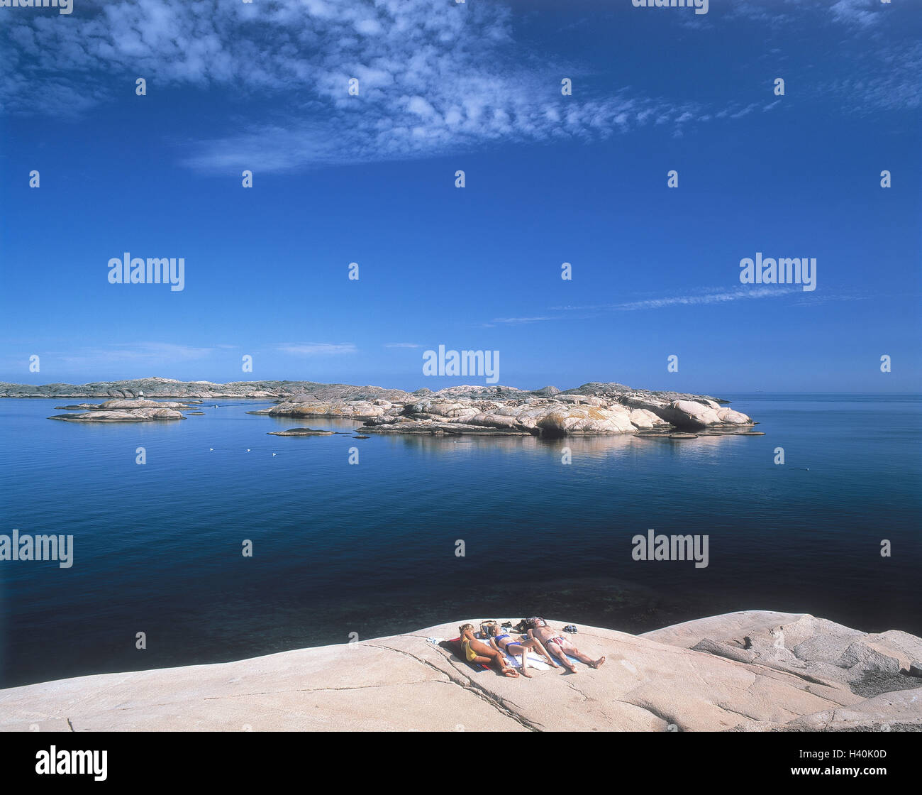 Sweden, Bohuslän, Schärenküste, close Smögen, bathers, Scandinavia ...