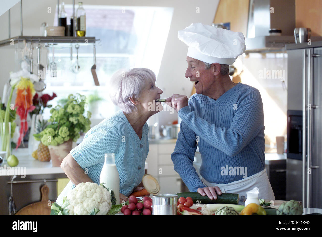 Cuisine, Senior couple, cook, together couple, senior citizens, old