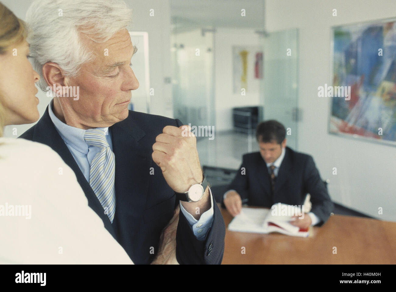 Office, employee, harassment, blaspheme, denounce, business, work, occupation, men, man, woman, office workers, clerks, colleagues, unfair, uncooperatively, colleague, mock, accuse, accusation, mockery, irony, exclusion, secrecy, conflict, indiscretion Stock Photo