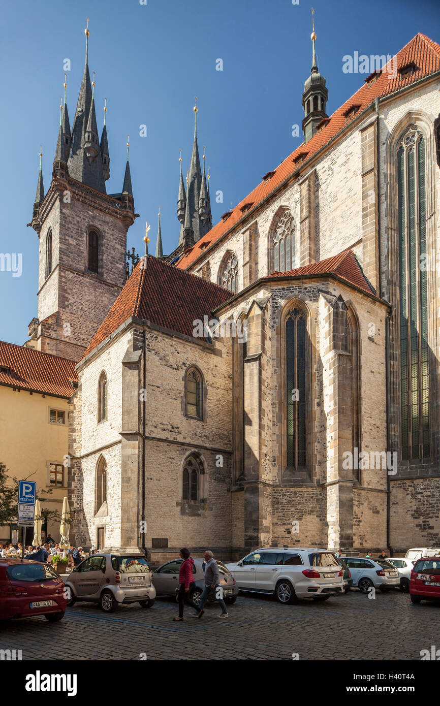 The church of Our Lady before Tyn Prague, Czech Republic. Stock Photo