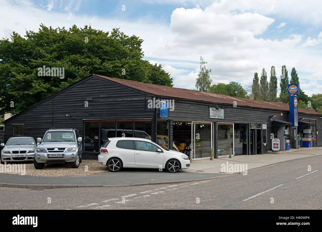 Howard Watts Garage, Boxford, Suffolk, UK Stock Photo Alamy