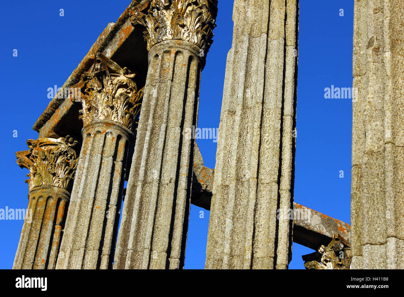 Roman temple, Evora, Portugal Stock Photo