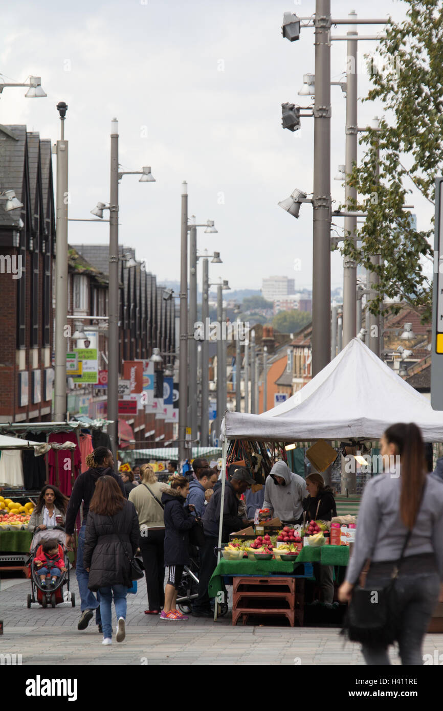 Walthamstow High Street Market, London Stock Photo Alamy