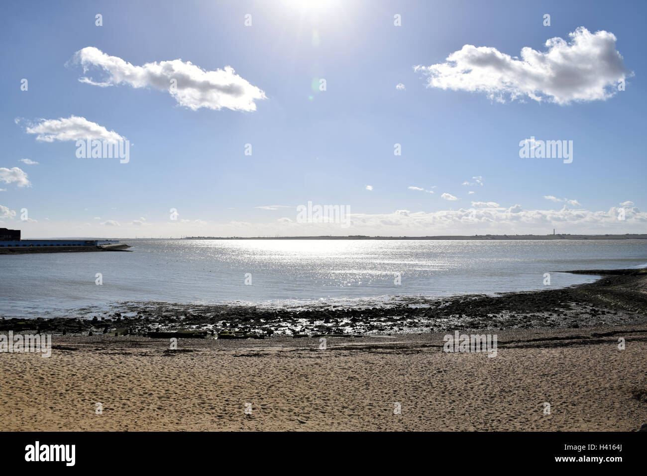 Canvey Island, Essex UK - Concord Beach Stock Photo