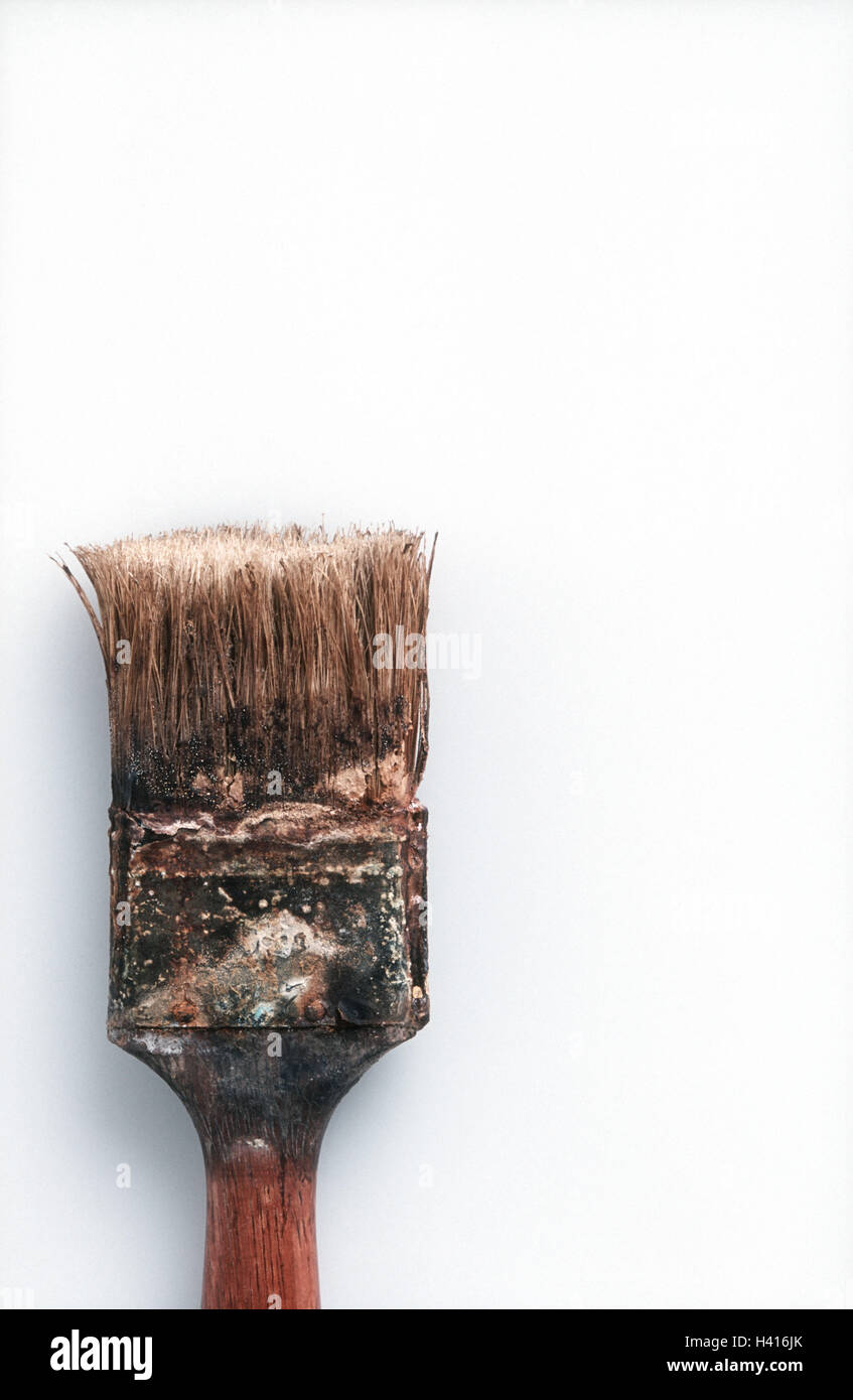 Brush, old, rusts, uses detail, painter's brush, colour brush, brush