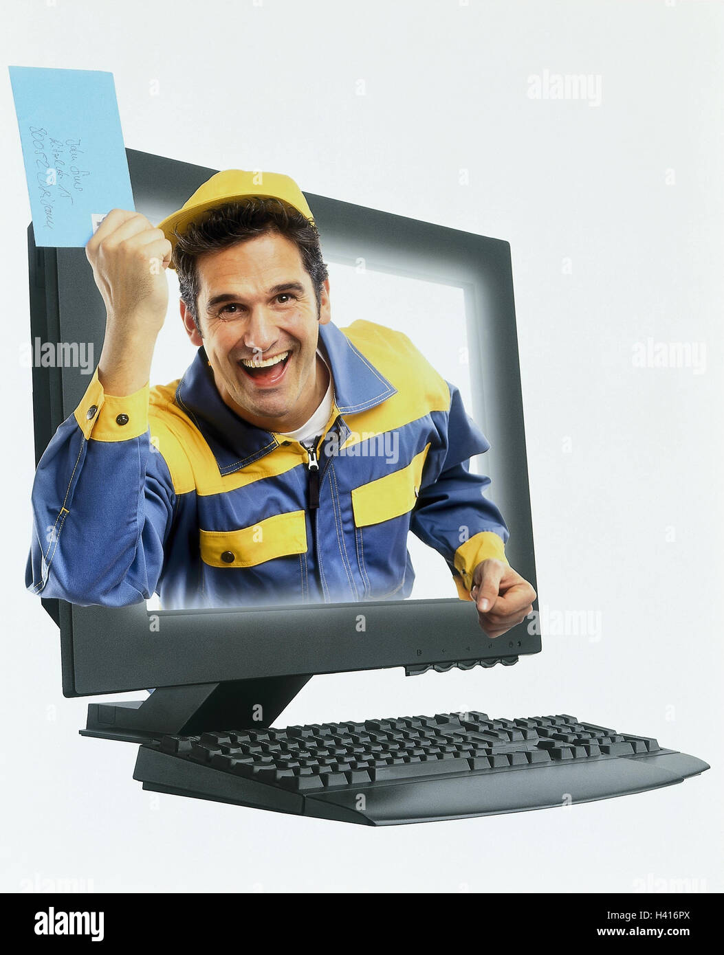 Composing, computer, postman, letter, icon, email Electronic message