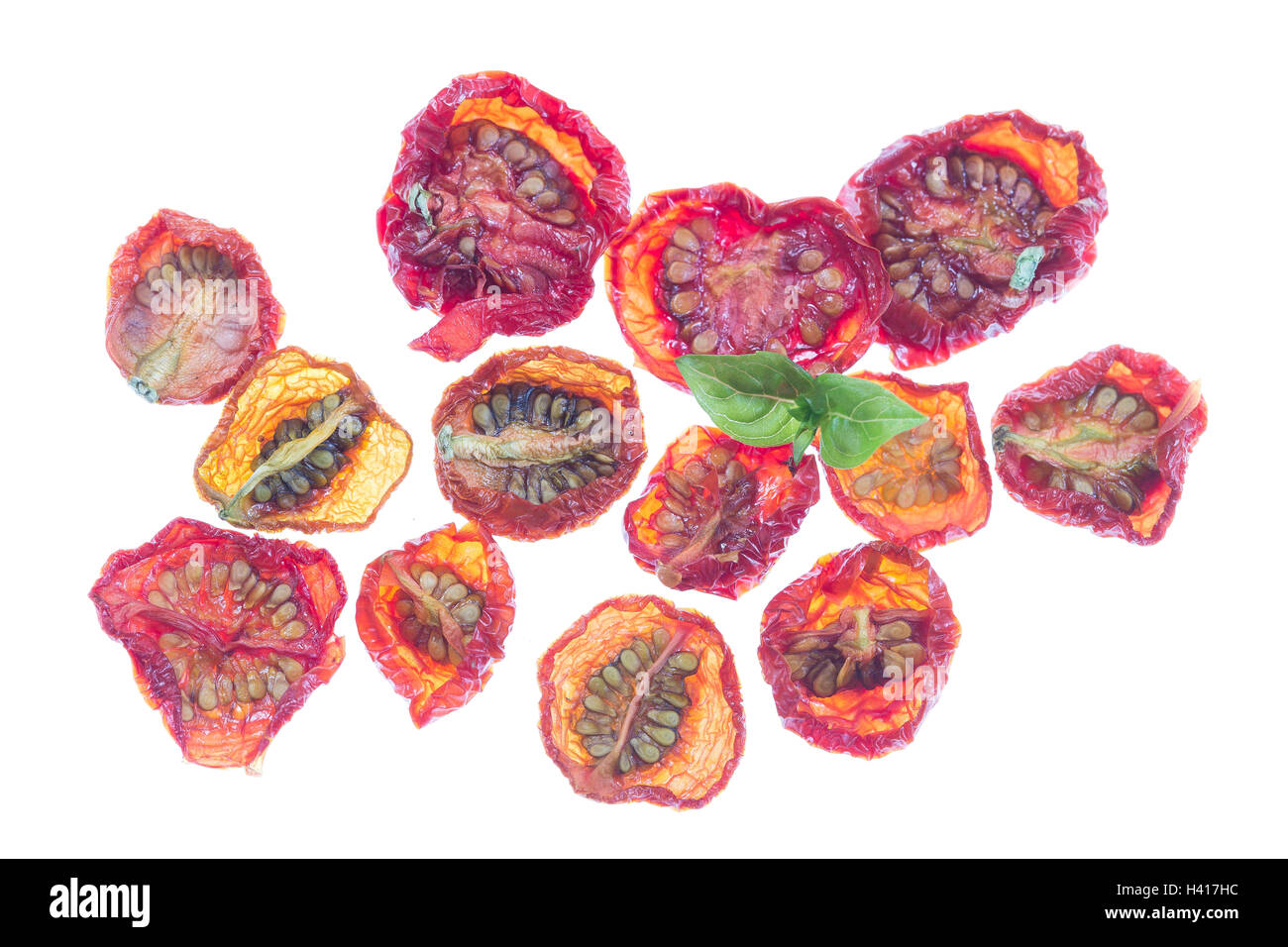 Dried tomatoes isolated on white background cutout Stock Photo