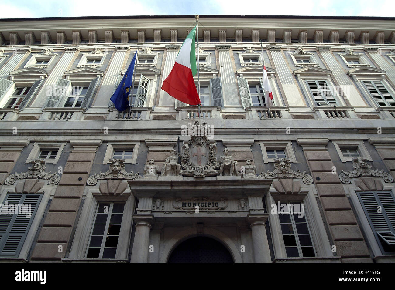 Italy Liguria Genoa Palazzo Tursi Via Garibaldi City Hall Stock Photo Alamy