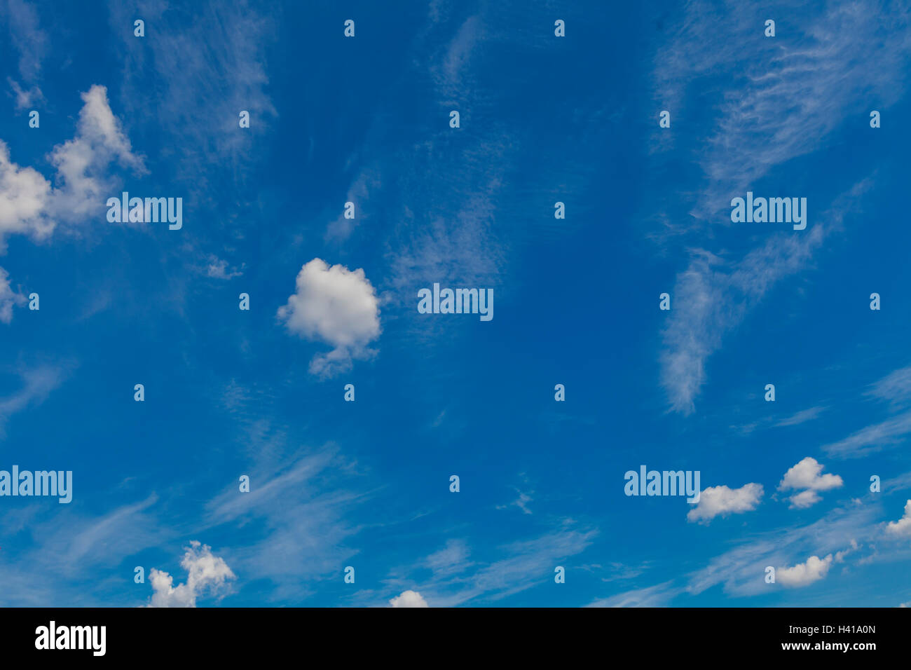 White clouds on the blue summer sky Stock Photo - Alamy