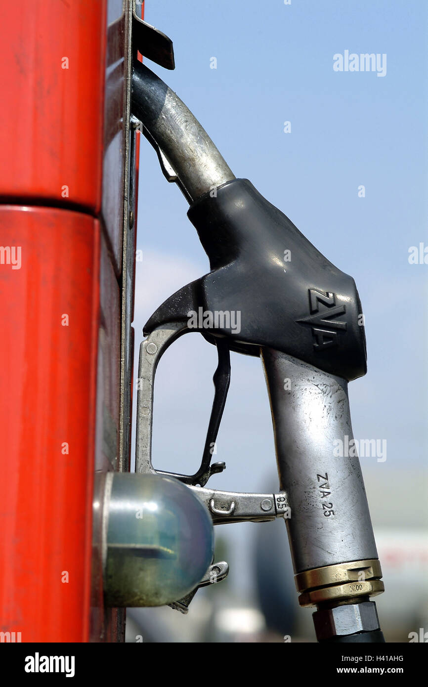 Filling station, petrol pump, detail, Zapfanlage, Zapfhahn, fuel