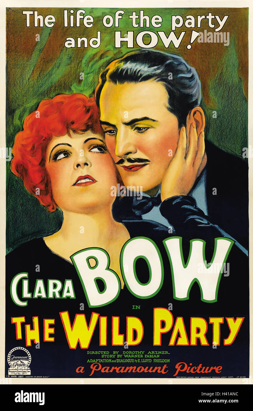 THE WILD PARTY 1929 Paramount film with Clara Bow in her first talkie ...