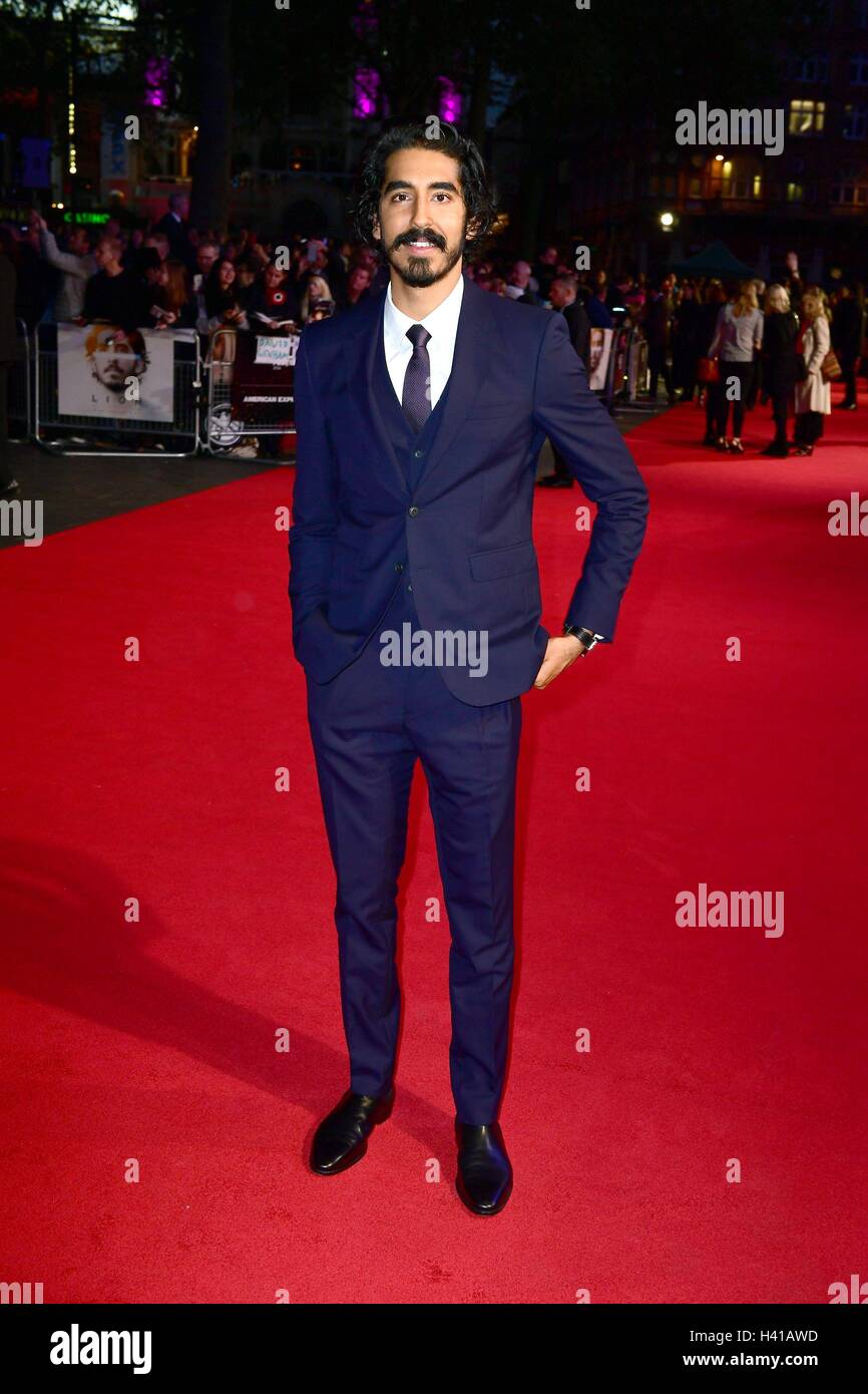 Dev Patel attending the 60th BFI London Film Festival screening of Lion ...