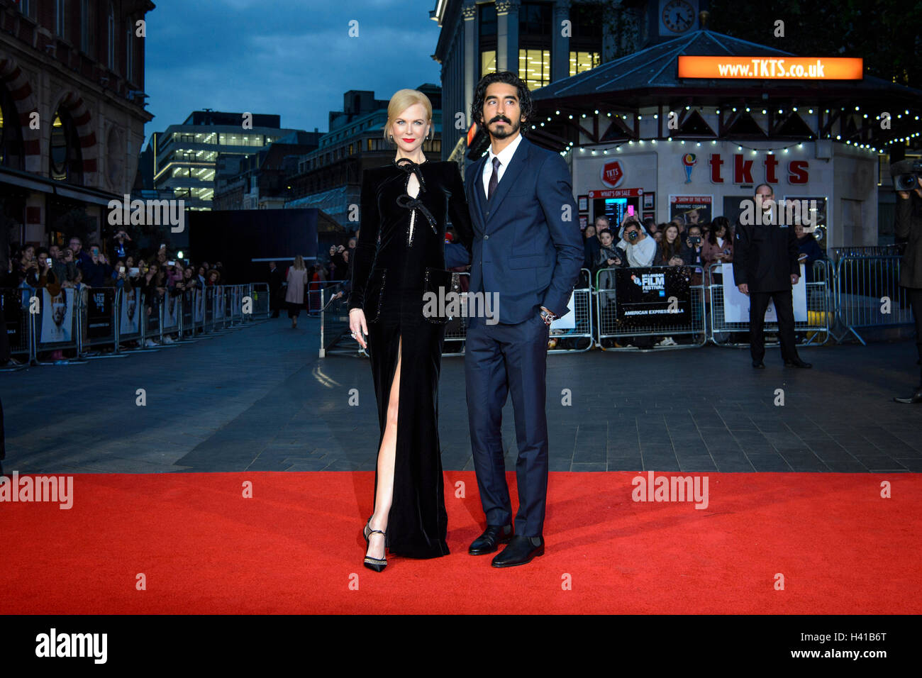 Nicole Kidman and Dev Patel attending the 60th BFI London Film Festival screening of Lion at the Odeon cinema, London. Stock Photo