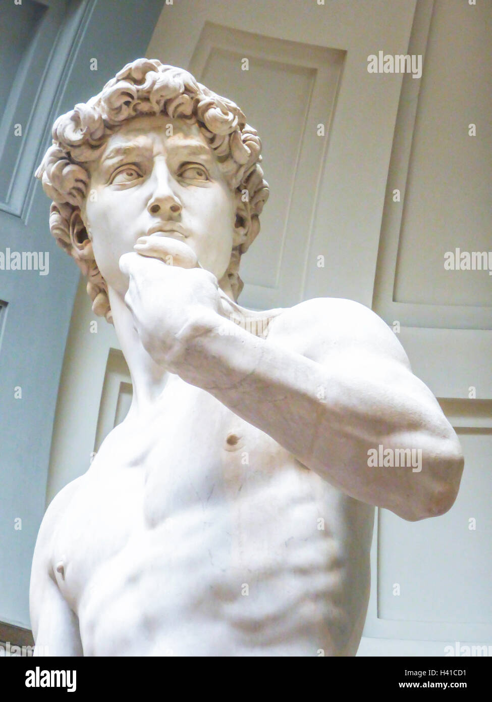 Michelango's marble statue David in Accademia Gallery Florence, Italy Stock Photo