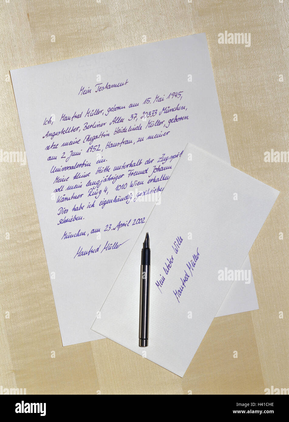 Will Letter Sample Lettering Will, handwritten document, document, last will, letter, by hand, court ...