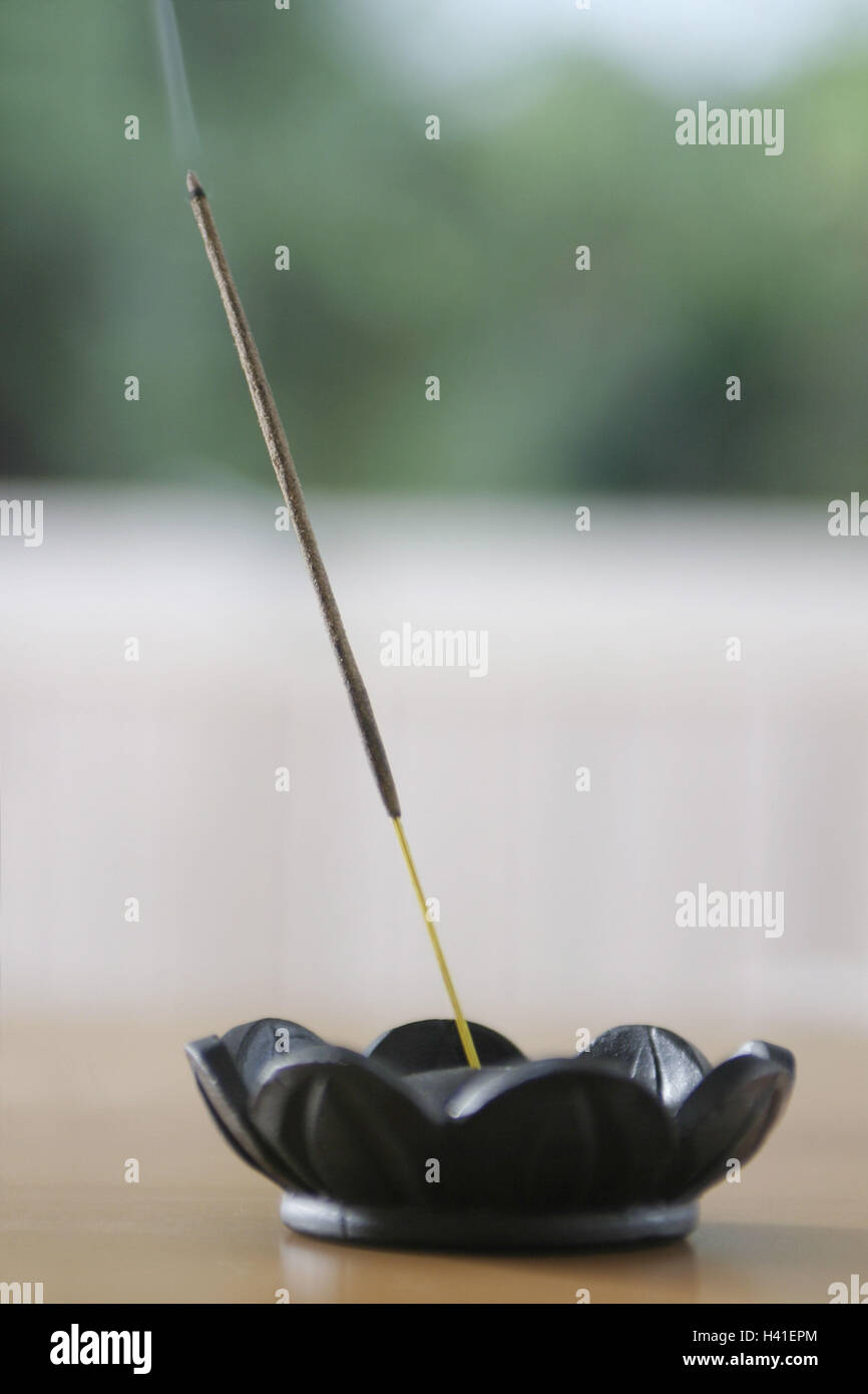 Joss sticks, holders, flower form smoked opus, joss stick holder