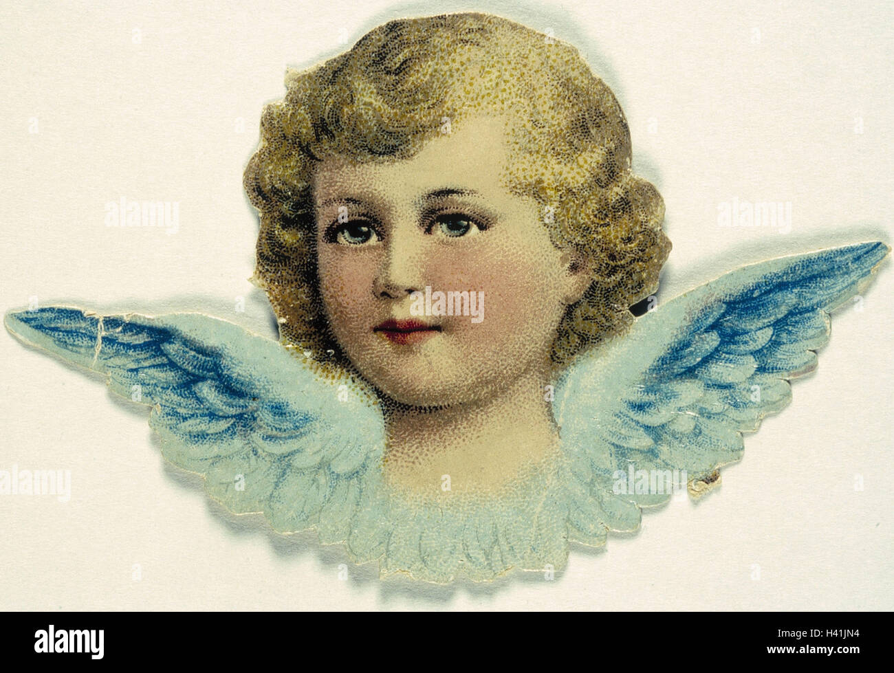 Nostalgia, paper gel, portrait, nostalgically, old, angel, representation, wing, angel's wing, Papp angel, cardboard, paper, decoration, decoration object, Still life, studio, Christmas angel, guardian angel Stock Photo