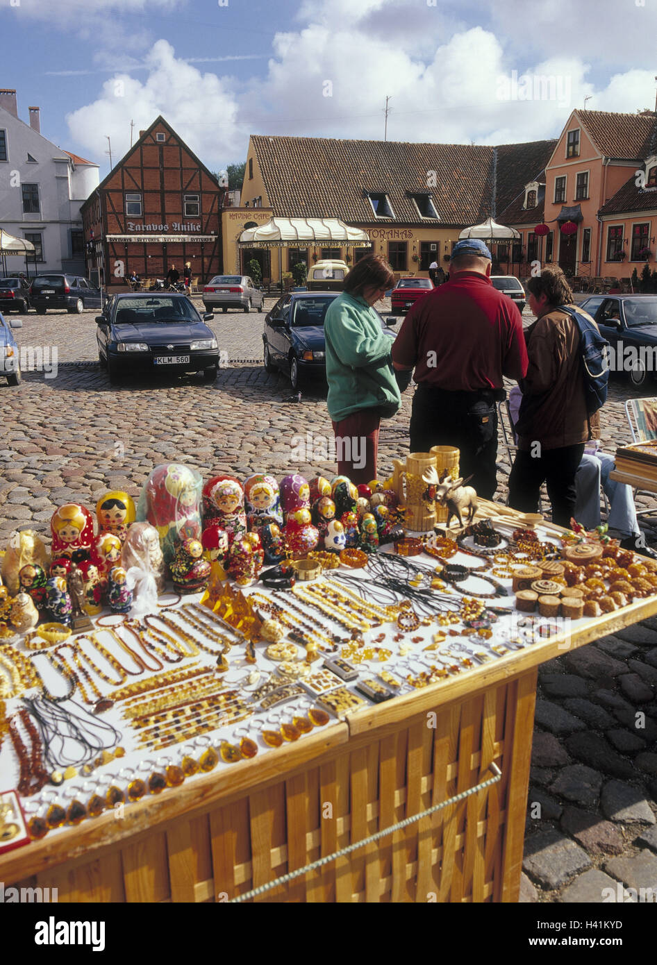 Lithuania, Klaipeda, Old Town, theatre square, souvenir state, dealer
