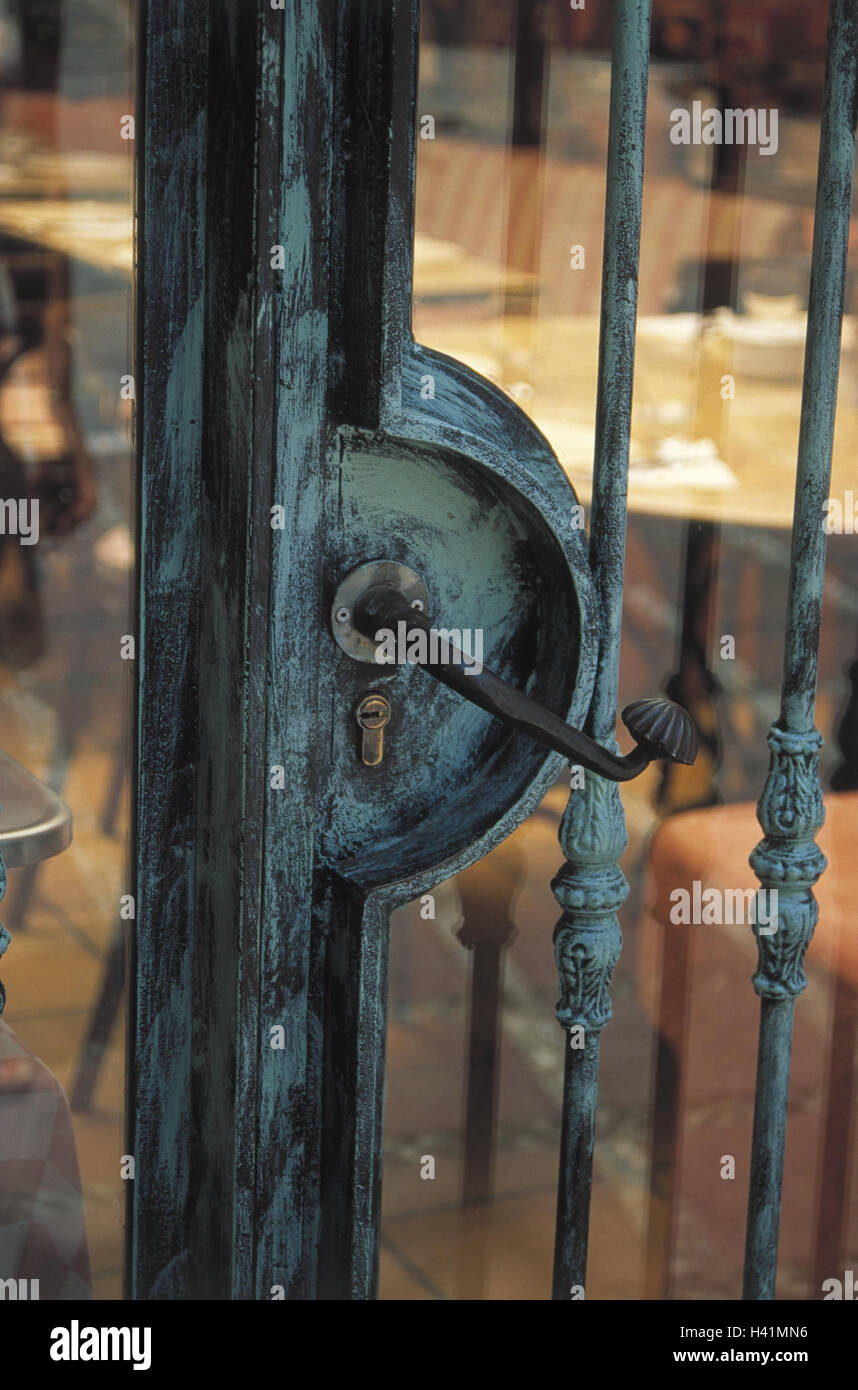Wrought Iron Door View Restaurant Stock Photos Wrought Iron Door