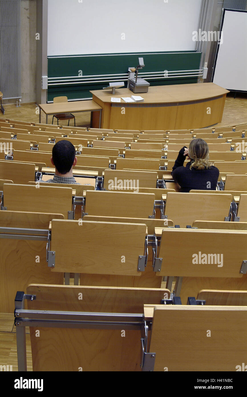 Auditorium Chair Series Students Back View Wait Learn Stock