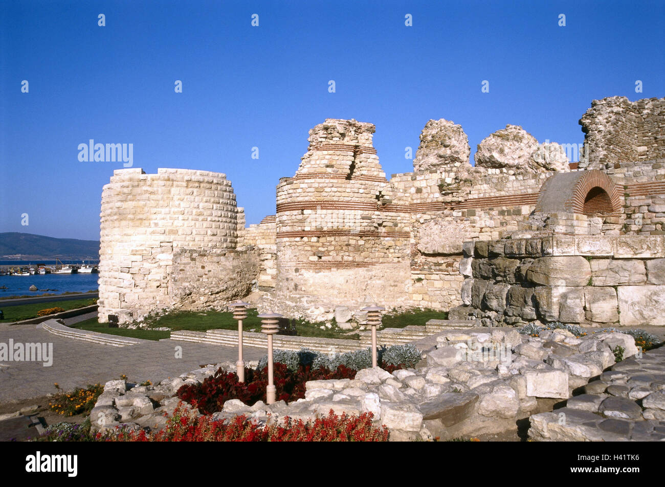 Bulgaria, Nessebar, Old Town, temple ruin, Southeast, Europe, Nesebar,  structure, architecture, culture, remains, ruins, ruin, place of interest,  tourism, view harbour Stock Photo - Alamy