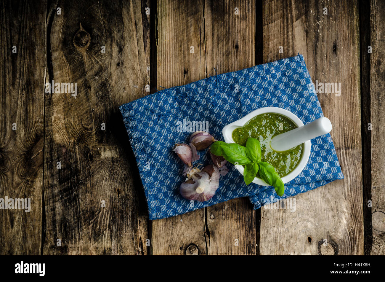 Original Italian pesto from olive oil, basil, nuts, little garlic and ...